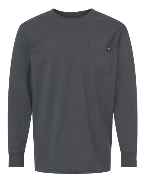 Dickies Men's Tall Traditional Heavyweight Long Sleeve T-Shirt - WL50T - EMBROIDERED