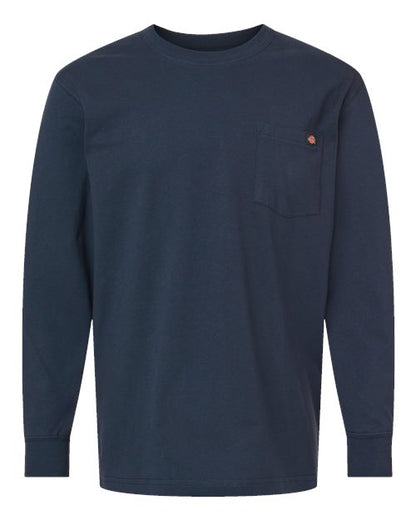 Dickies Men's Tall Traditional Heavyweight Long Sleeve T-Shirt - WL50T - EMBROIDERED