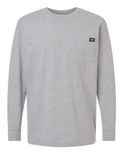 Dickies Men's Tall Traditional Heavyweight Long Sleeve T-Shirt - WL50T - EMBROIDERED