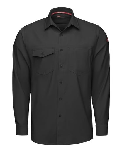 Red Kap Men's Cooling Long Sleeve Work Shirt - TSM4 - EMBROIDERED