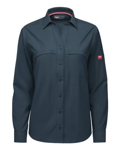 Red Kap Women's Cooling Long Sleeve Work Shirt - TSW3 - EMBROIDERED