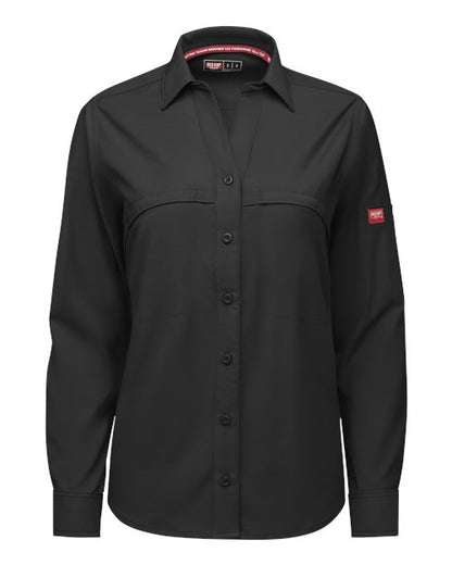 Red Kap Women's Cooling Long Sleeve Work Shirt - TSW3 - EMBROIDERED