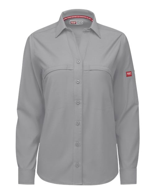 Red Kap Women's Cooling Long Sleeve Work Shirt - TSW3 - EMBROIDERED
