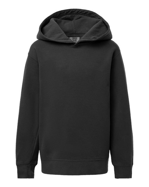 Comfort Colors Youth Garment-Dyed Lightweight Hooded Sweatshirt - 1467Y - EMBROIDERED