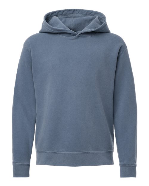 Comfort Colors Youth Garment-Dyed Lightweight Hooded Sweatshirt - 1467Y - EMBROIDERED