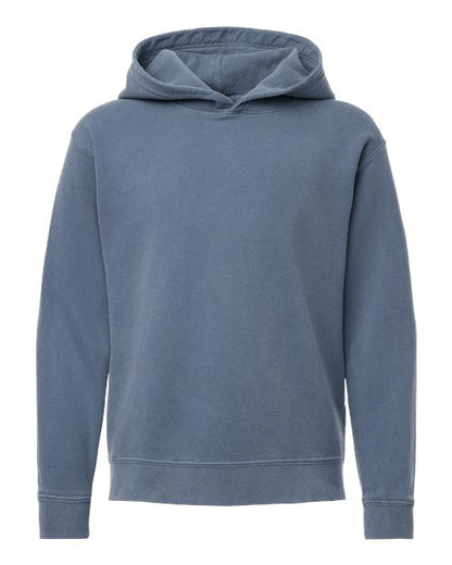 Comfort Colors Youth Garment-Dyed Lightweight Hooded Sweatshirt - 1467Y - EMBROIDERED