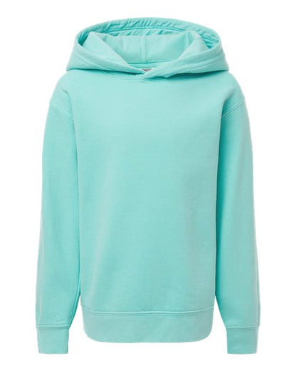 Comfort Colors Youth Garment-Dyed Lightweight Hooded Sweatshirt - 1467Y - EMBROIDERED