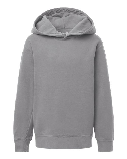 Comfort Colors Youth Garment-Dyed Lightweight Hooded Sweatshirt - 1467Y - EMBROIDERED