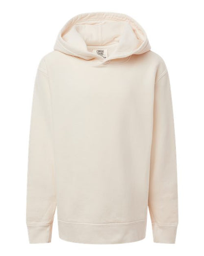 Comfort Colors Youth Garment-Dyed Lightweight Hooded Sweatshirt - 1467Y - EMBROIDERED