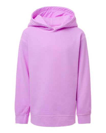Comfort Colors Youth Garment-Dyed Lightweight Hooded Sweatshirt - 1467Y - EMBROIDERED