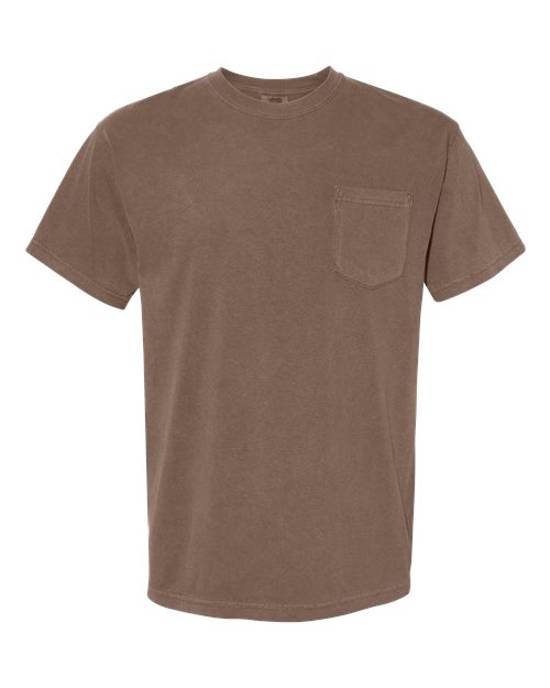 Comfort Colors Unisex Garment-Dyed Heavyweight Pocket T-Shirt - 6030 - EMBROIDERED