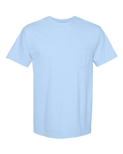Comfort Colors Unisex Garment-Dyed Heavyweight Pocket T-Shirt - 6030 - EMBROIDERED