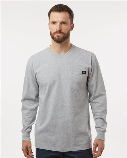 Dickies Men's Traditional Heavyweight Long Sleeve T-Shirt - WL50 - EMBROIDERED
