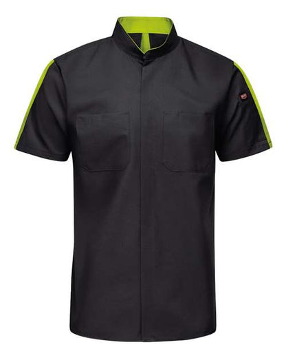 Red Kap Men's Tall Mimix™ Pro+ Short Sleeve Work Shirt With OilBlok - SX46T - EMBROIDERED