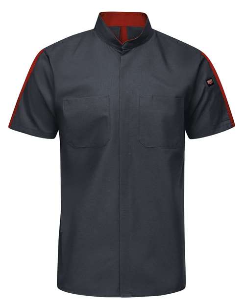 Red Kap Men's Tall Mimix™ Pro+ Short Sleeve Work Shirt With OilBlok - SX46T - EMBROIDERED