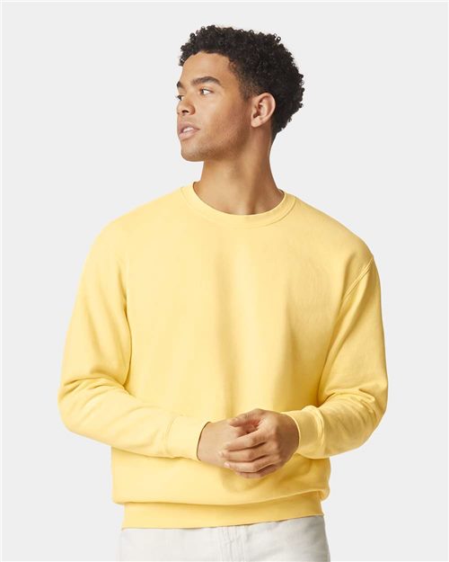 Comfort Colors Unisex Garment-Dyed Lightweight Crewneck Sweatshirt - 1466 - EMBROIDERED