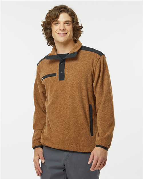 DRI DUCK Men's Ranger Melange Fleece Pullover - 7353 - EMBROIDERED