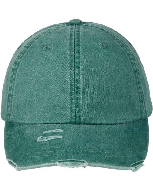 Adams Headwear Classic Pigment Distressed Dad Hat - LP108 - EMBROIDERED