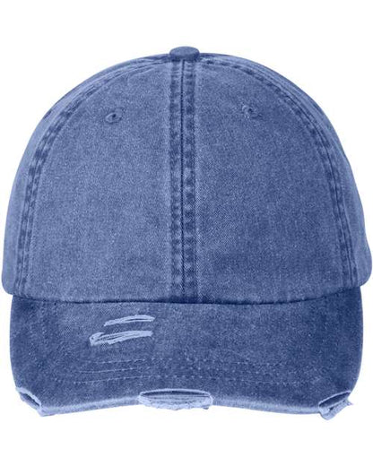Adams Headwear Classic Pigment Distressed Dad Hat - LP108 - EMBROIDERED