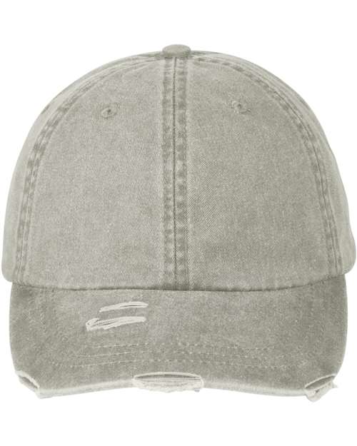 Adams Headwear Classic Pigment Distressed Dad Hat - LP108 - EMBROIDERED
