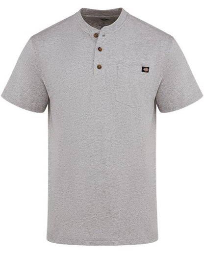 Dickies Men's Heavyweight Traditional Short Sleeve Henley - WS51 - EMBROIDERED