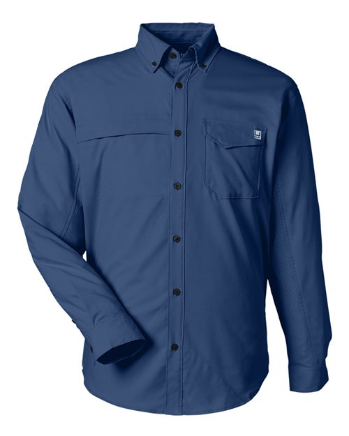 HUK Men's Tide Point Pocket Fishing Shirt - H150172 - EMBROIDERED