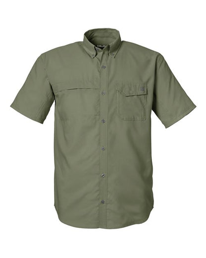 HUK Men's Tide Point Short Sleeve Shirt - H150171 - EMBROIDERED