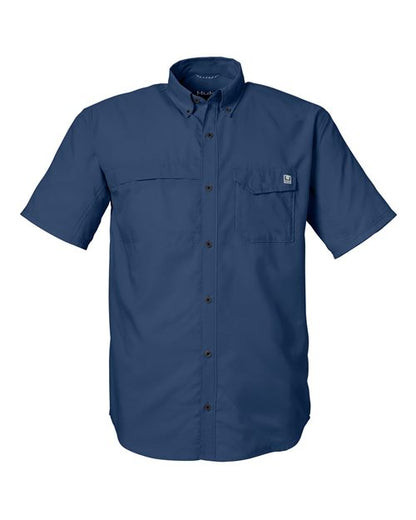 HUK Men's Tide Point Short Sleeve Shirt - H150171 - EMBROIDERED