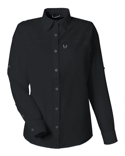 HUK Women's Tide Point Shirt - H615006 - EMBROIDERED