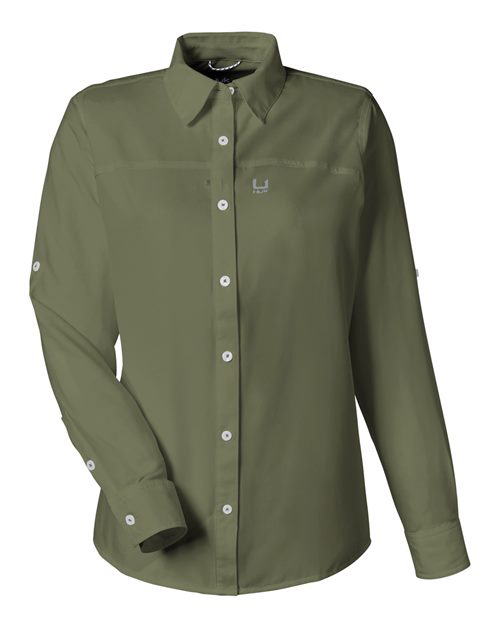 HUK Women's Tide Point Shirt - H615006 - EMBROIDERED
