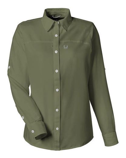 HUK Women's Tide Point Shirt - H615006 - EMBROIDERED