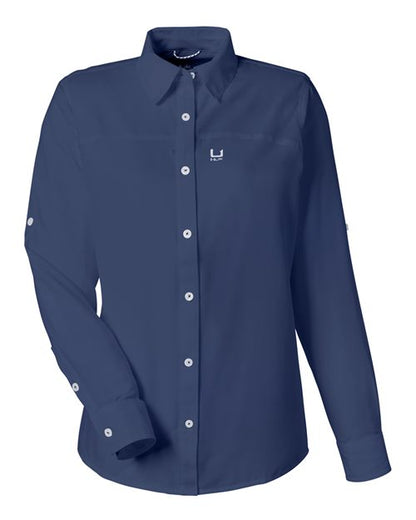 HUK Women's Tide Point Shirt - H615006 - EMBROIDERED