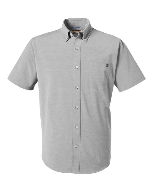 HUK Men's Kona Short Sleeve Solid Shirt - H150154 - EMBROIDERED