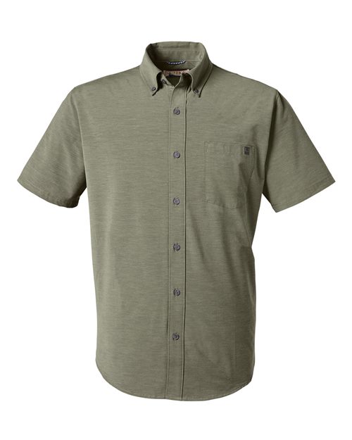 HUK Men's Kona Short Sleeve Solid Shirt - H150154 - EMBROIDERED