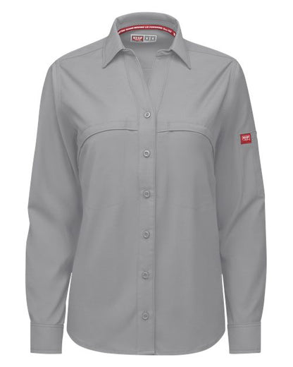 Red Kap Women's Cooling Long Sleeve Work Shirt - TSW3 - EMBROIDERED