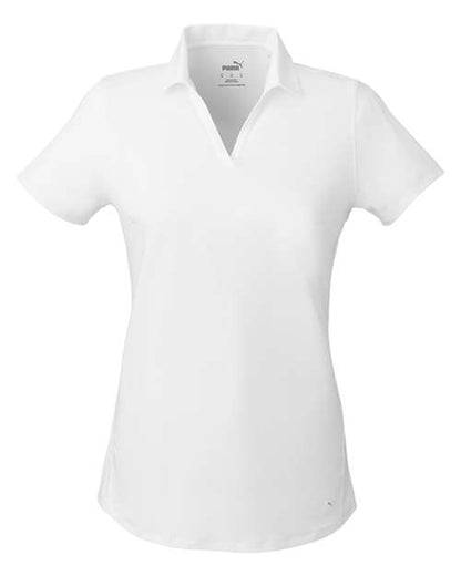 Puma Golf Women's Cloudspun Free V-neck Polo - 597695 - EMBROIDERED