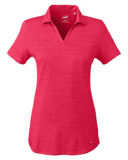 Puma Golf Women's Cloudspun Free V-neck Polo - 597695 - EMBROIDERED