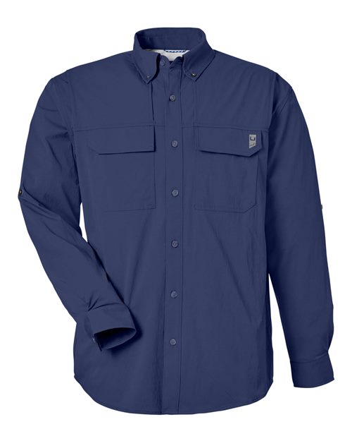 HUK Men's Creekbed Pocket Fishing Shirt - H150184 - EMBROIDERED
