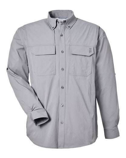 HUK Men's Creekbed Pocket Fishing Shirt - H150184 - EMBROIDERED