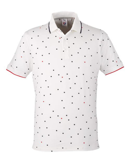Puma Golf Men's Volition Skylight Patriotic Polo - 537477 - EMBROIDERED