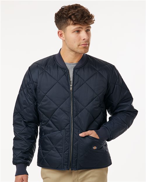 Dickies Men's Diamond Quilted Jacket - 6124 - EMBROIDERED