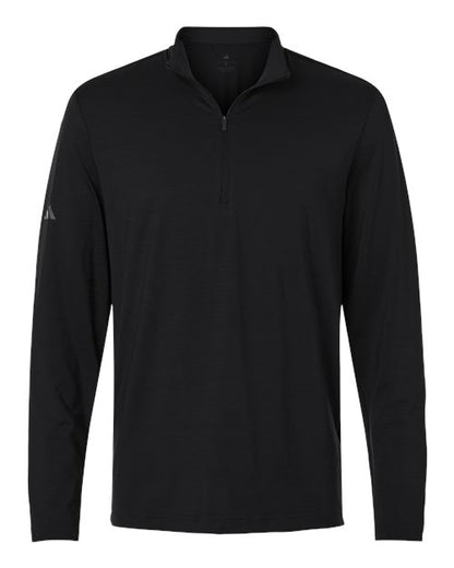 Adidas Men's Textured Stripe Quarter-Zip Pullover - A708 - EMBROIDERED