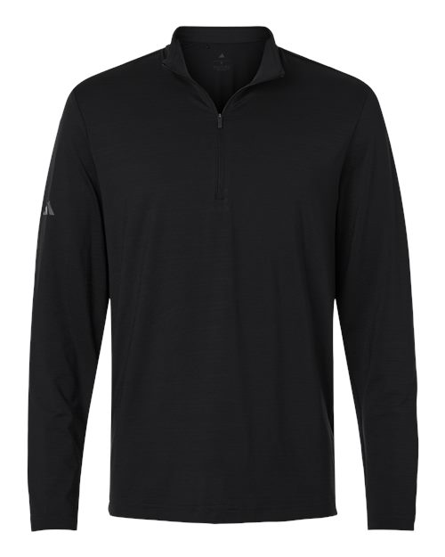 Adidas Men's Textured Stripe Quarter-Zip Pullover - A708 - EMBROIDERED