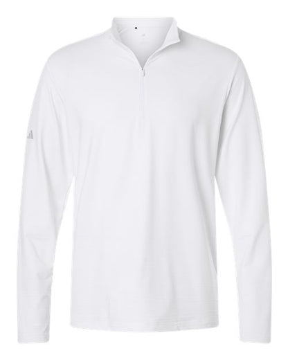 Adidas Men's Textured Stripe Quarter-Zip Pullover - A708 - EMBROIDERED