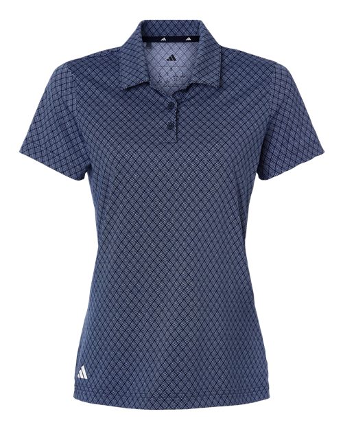 Adidas Women's 4-Way Stretch Printed Polo - A717 - EMBROIDERED