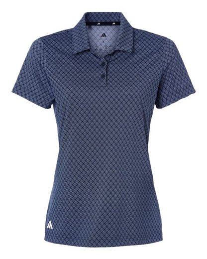 Adidas Women's 4-Way Stretch Printed Polo - A717 - EMBROIDERED