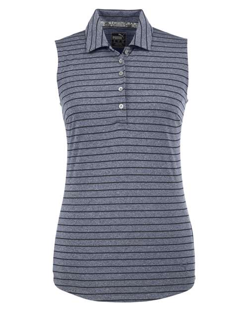 Puma Golf. Women's Rotation Stripe Sleeveless Polo. 597222