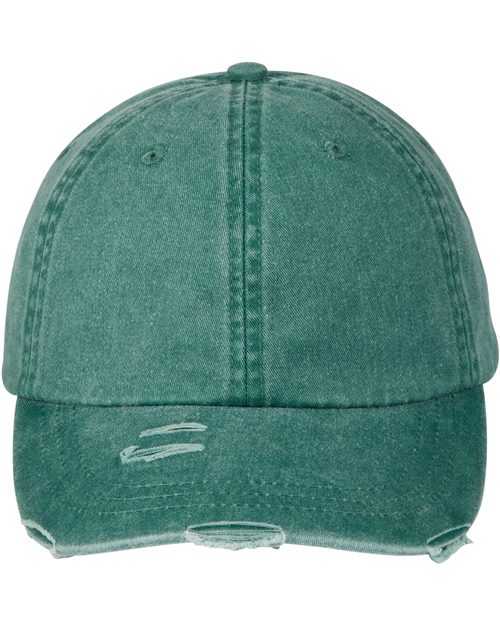Adams Headwear Classic Pigment Distressed Dad Hat - LP108 - EMBROIDERED