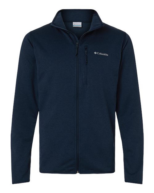 Columbia Men's Essential Hike™ Grid Fleece Full-Zip - 213684 - EMBROIDERED