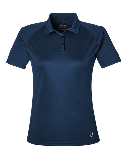 HUK Women's LoPro Solid Performance Polo - H612L03 - EMBROIDERED